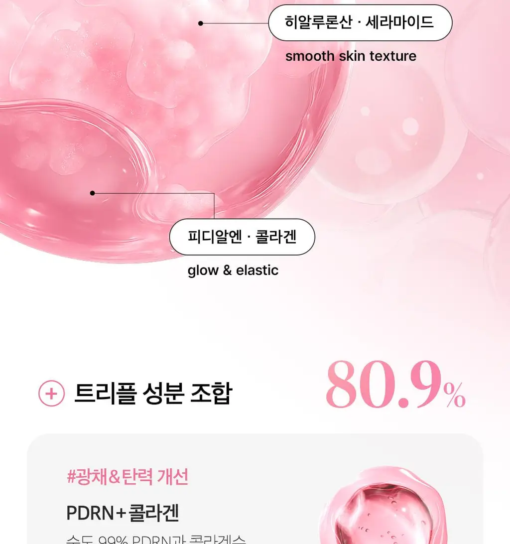 [청담샵화잘먹] 메디큐브 PDRN 핑크 콜라겐 글로우 젤리 미스트 100ml 더블기획(+미스트 공병키링) 상세페이지 45